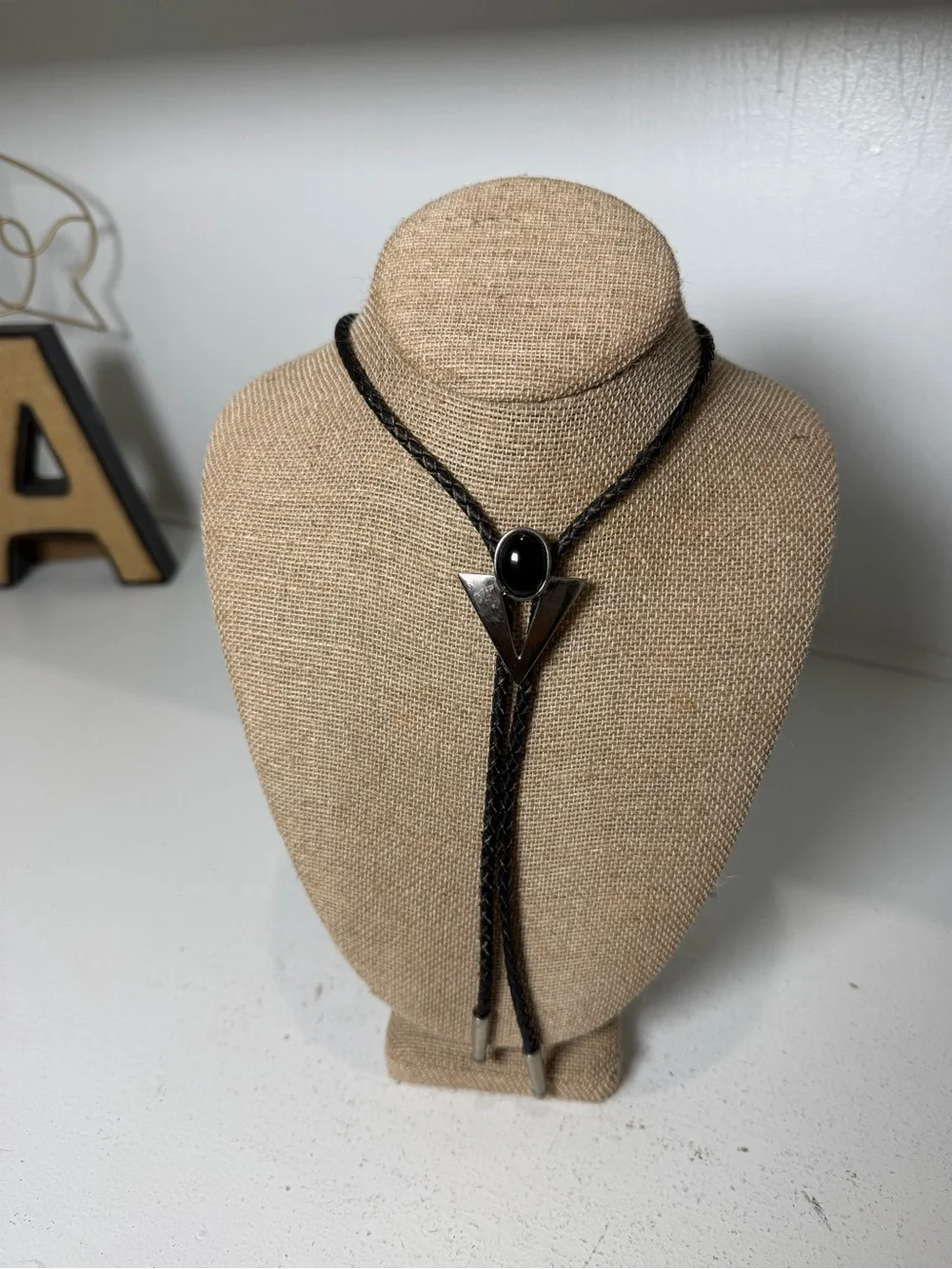 Western Bolo Tie 18” Silver Tone Engraved Cowboy Southwestern Unisex Necklace